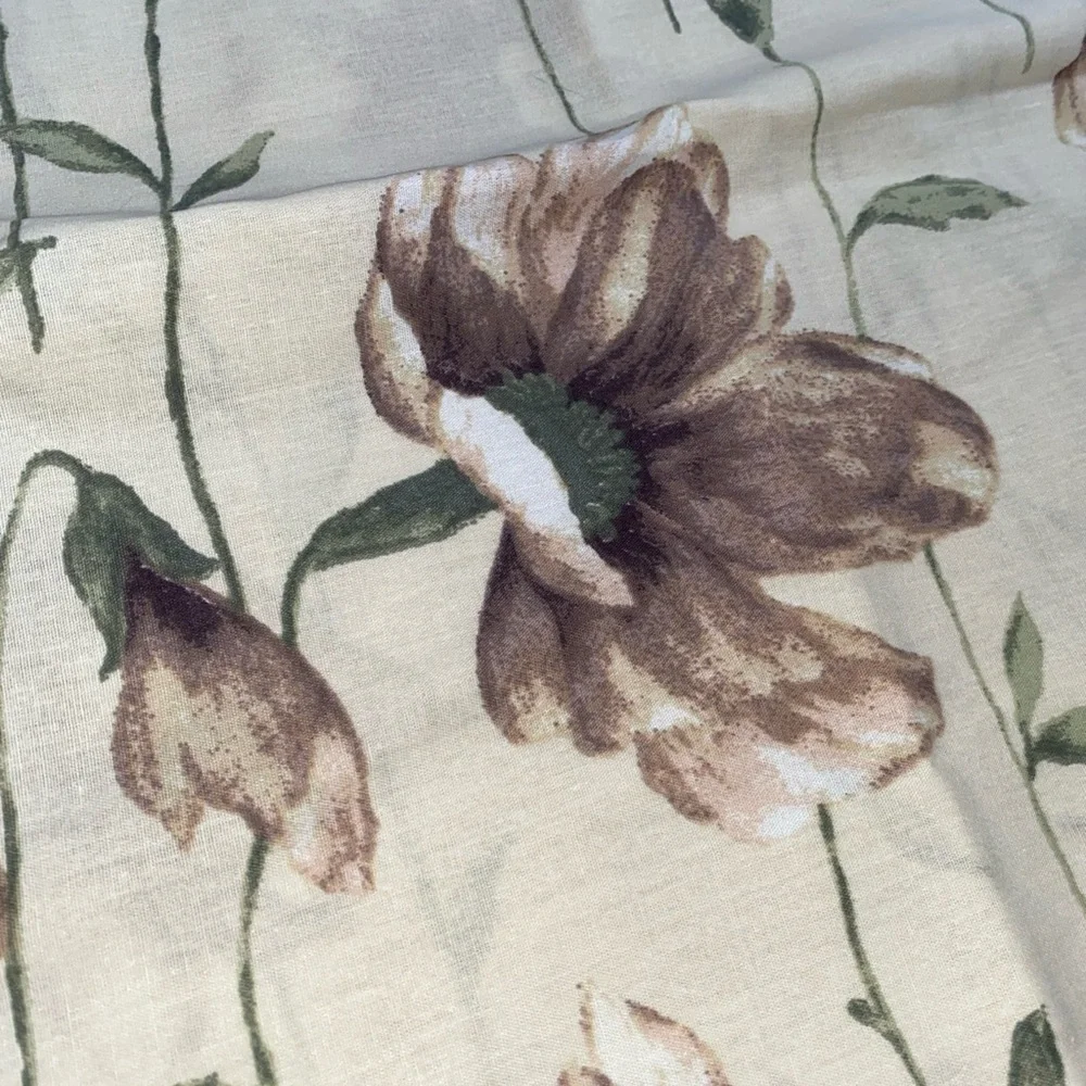 Vintage Cannon Standard Pillow Shams Floral Cottage Shabby Set (2)‎ USA Made